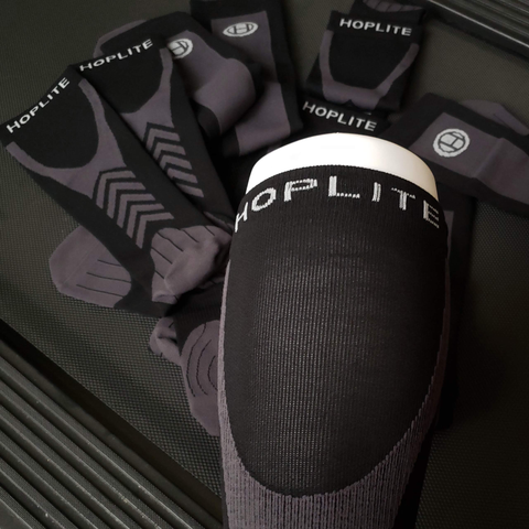 Hoplite Compression Socks: Support and Protection for Lifting, Running & OCR - Stealth Color - Socks - Hoplite-Outfitters - Training, Racing and Recovery Gear