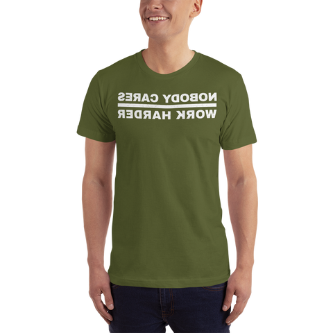 Nobody Cares Short-Sleeve T-Shirt, Bkwrds, Dark -  - Hoplite-Outfitters - Training, Racing and Recovery Gear