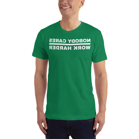 Nobody Cares Short-Sleeve T-Shirt, Bkwrds, Dark -  - Hoplite-Outfitters - Training, Racing and Recovery Gear