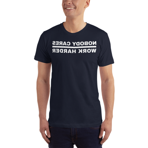 Nobody Cares Short-Sleeve T-Shirt, Bkwrds, Dark -  - Hoplite-Outfitters - Training, Racing and Recovery Gear