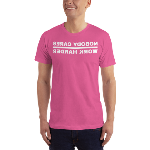 Nobody Cares Short-Sleeve T-Shirt, Bkwrds, Dark -  - Hoplite-Outfitters - Training, Racing and Recovery Gear