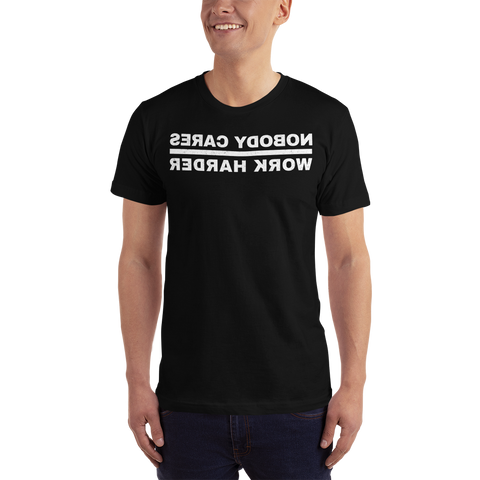 Nobody Cares Short-Sleeve T-Shirt, Bkwrds, Dark -  - Hoplite-Outfitters - Training, Racing and Recovery Gear