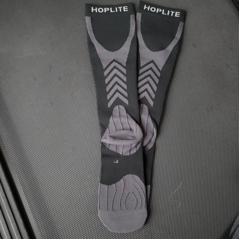 Hoplite Compression Socks: Support and Protection for Lifting, Running & OCR - Stealth Color - Socks - Hoplite-Outfitters - Training, Racing and Recovery Gear